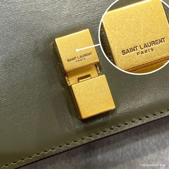 Tony Luxuries SMOOTH SATCHEL IN YSL LOULOU CARRE LEATHER 0712